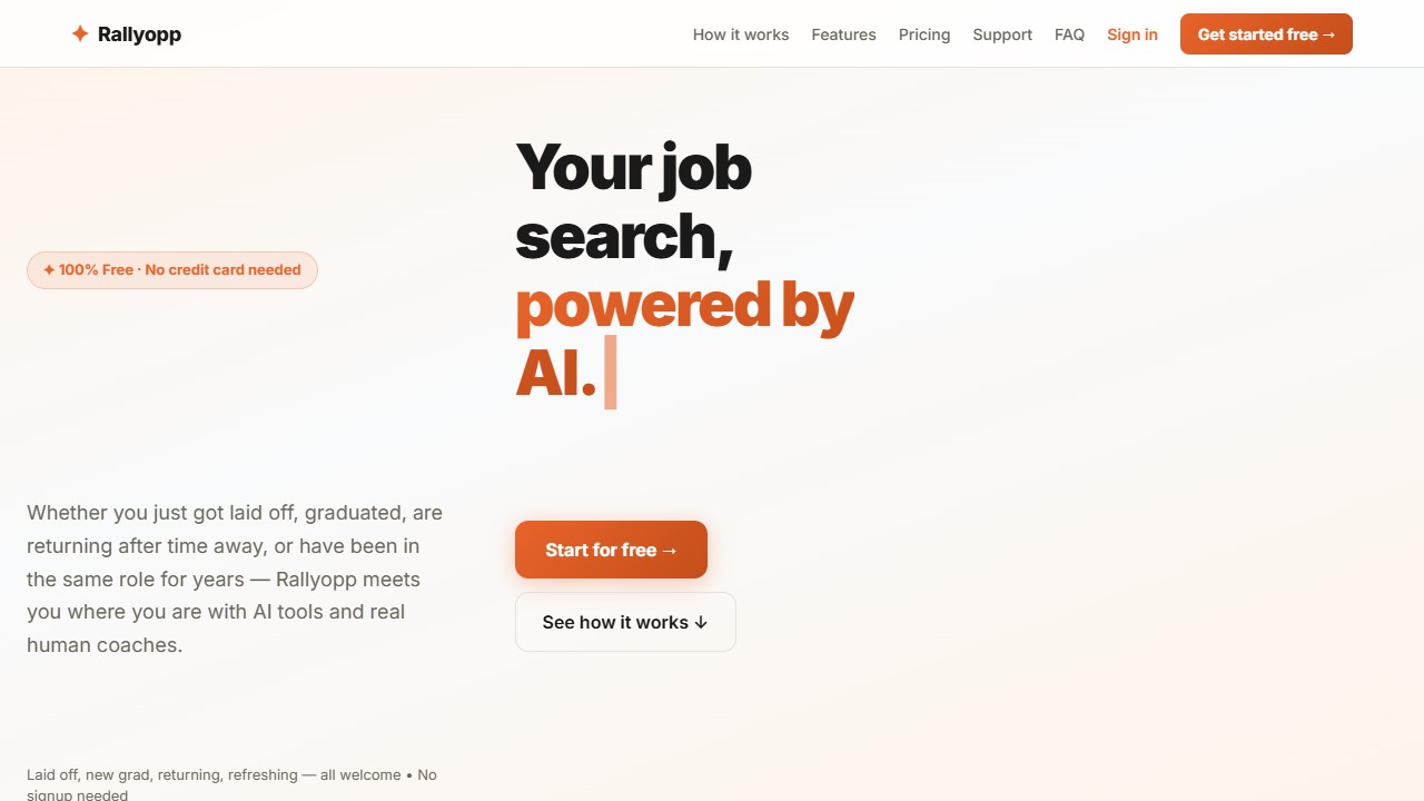 RallyOpp — Your job search, powered by AI